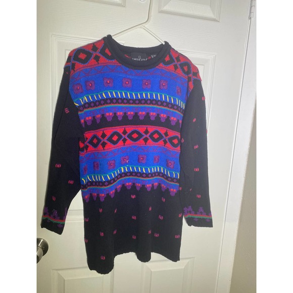 Carole Little Women Sweaters M multi colored VTG - Picture 4 of 7